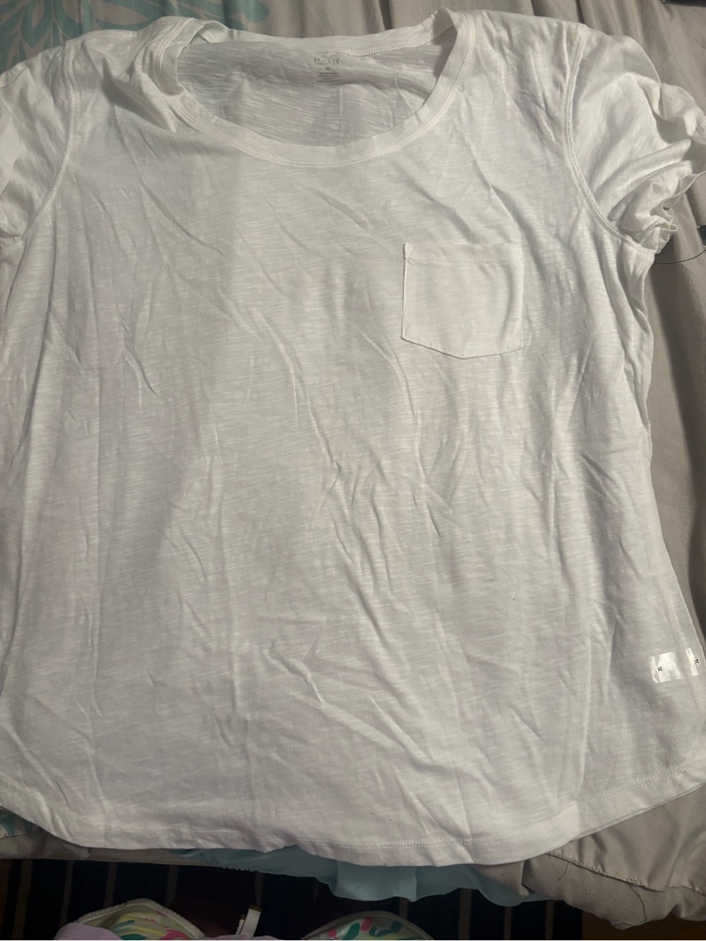 a.n.a White Short Sleeve Pocket Tee